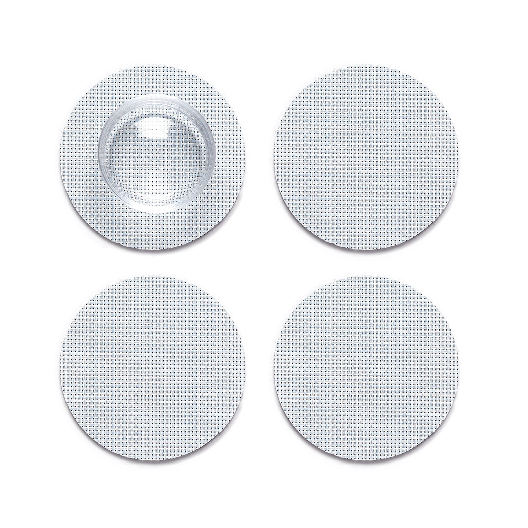 Set of 4 Coasters in Light Cool Blue