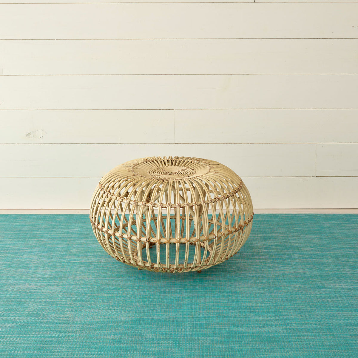 Mini Basketweave Rugs - Turquoise With Prop