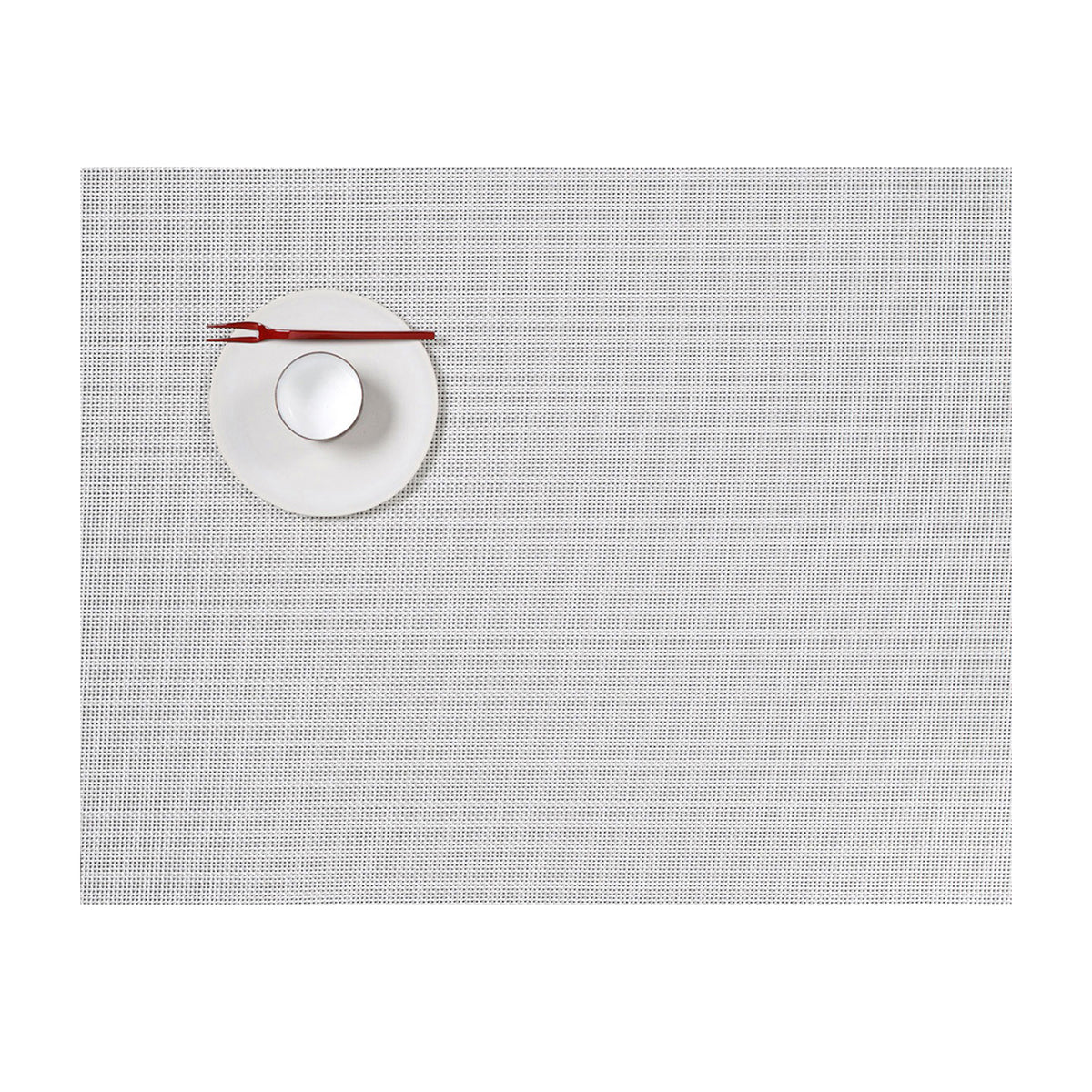 White Placemats in Metallic White