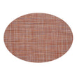 Oval Placemats in Mix of Dark and Light Pinks, Reds and Oranges