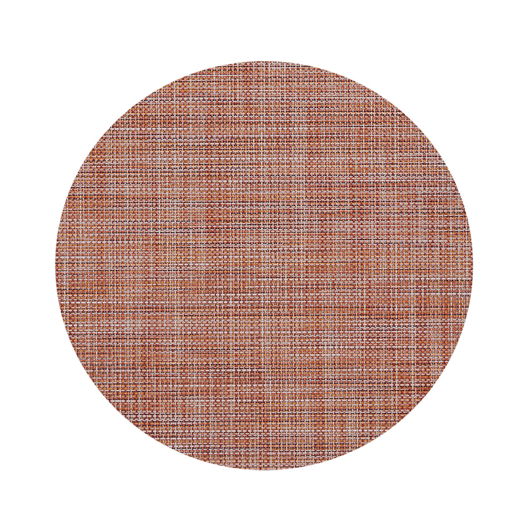 Round Placemats in Mix of Dark and Light Pinks, Reds and Oranges