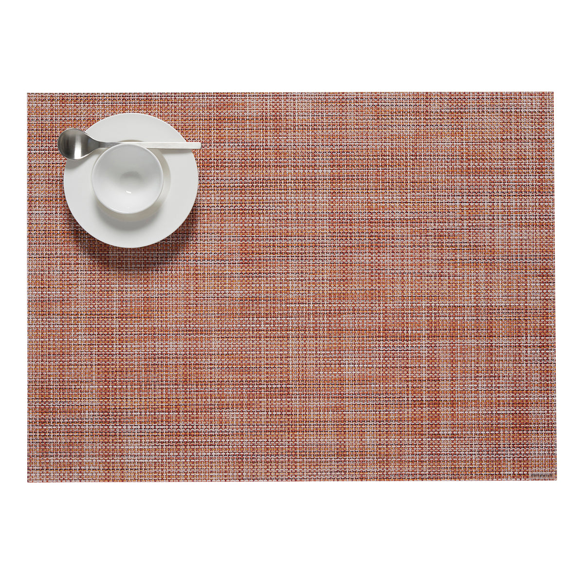 Mini Basketweave Placemats - Cinnamon With Prop