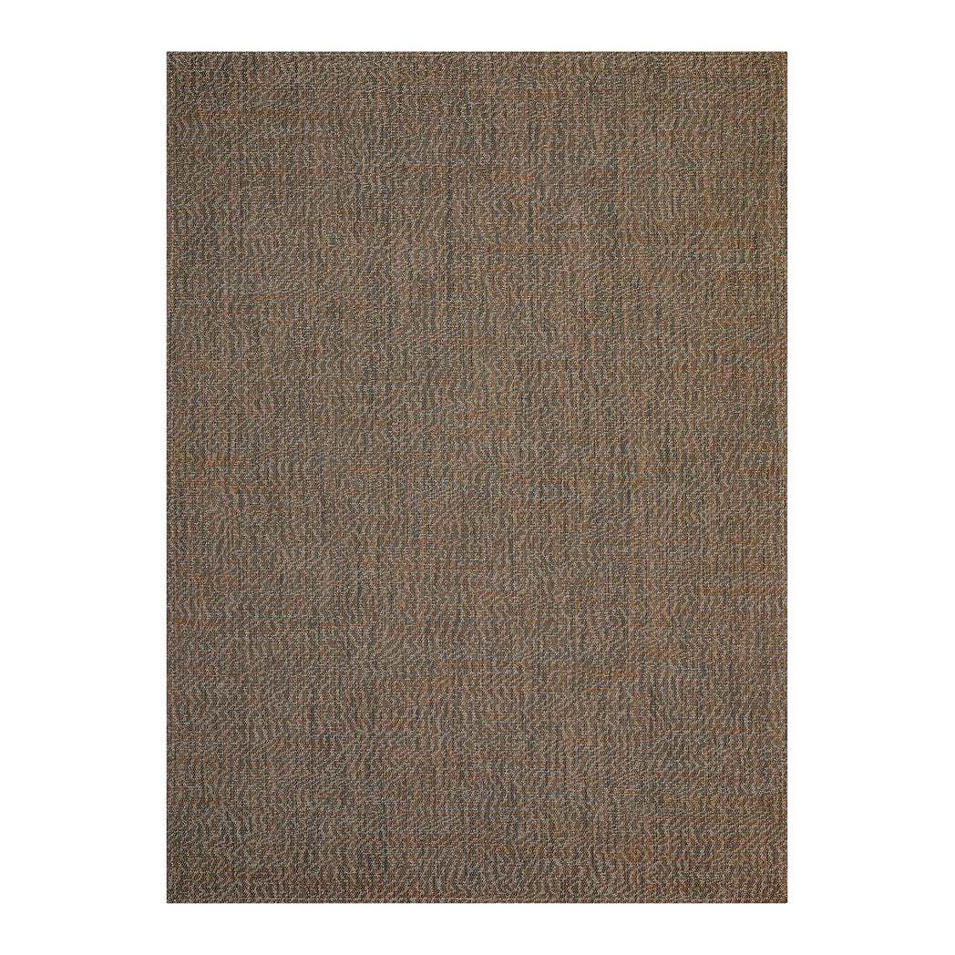 Mocha Woven Floor Mat in Dark Warm Brown Base with Orange Brown and Warm Beige