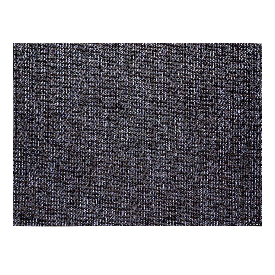 Zephyr Placemats in Blue Black Base with Midtone Grey Blue
