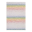 Rectangle Woven Floor Mat in Light Neutral Beige with Red, Orange, Yellow, Green, Blue and Violet