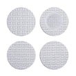 Set of 4 Coasters in Metallic White