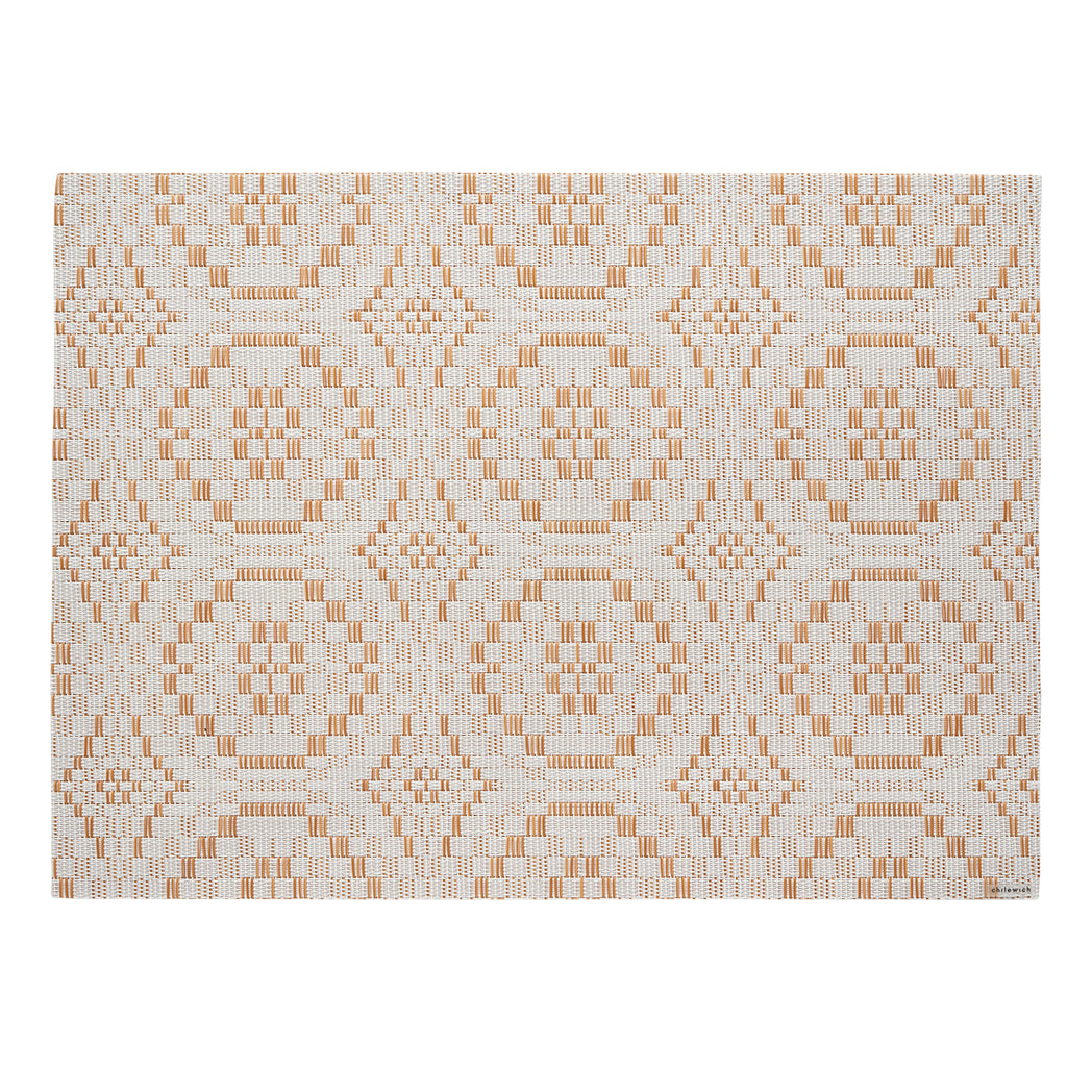 Butterscotch Placemats in Light Neutral Base with Light Warm Tan Accent