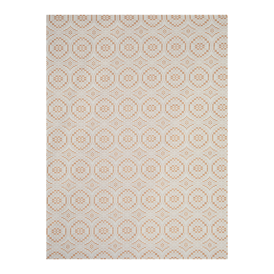 Butterscotch Woven Floor Mat in Light Neutral Base with Light Warm Tan Accent