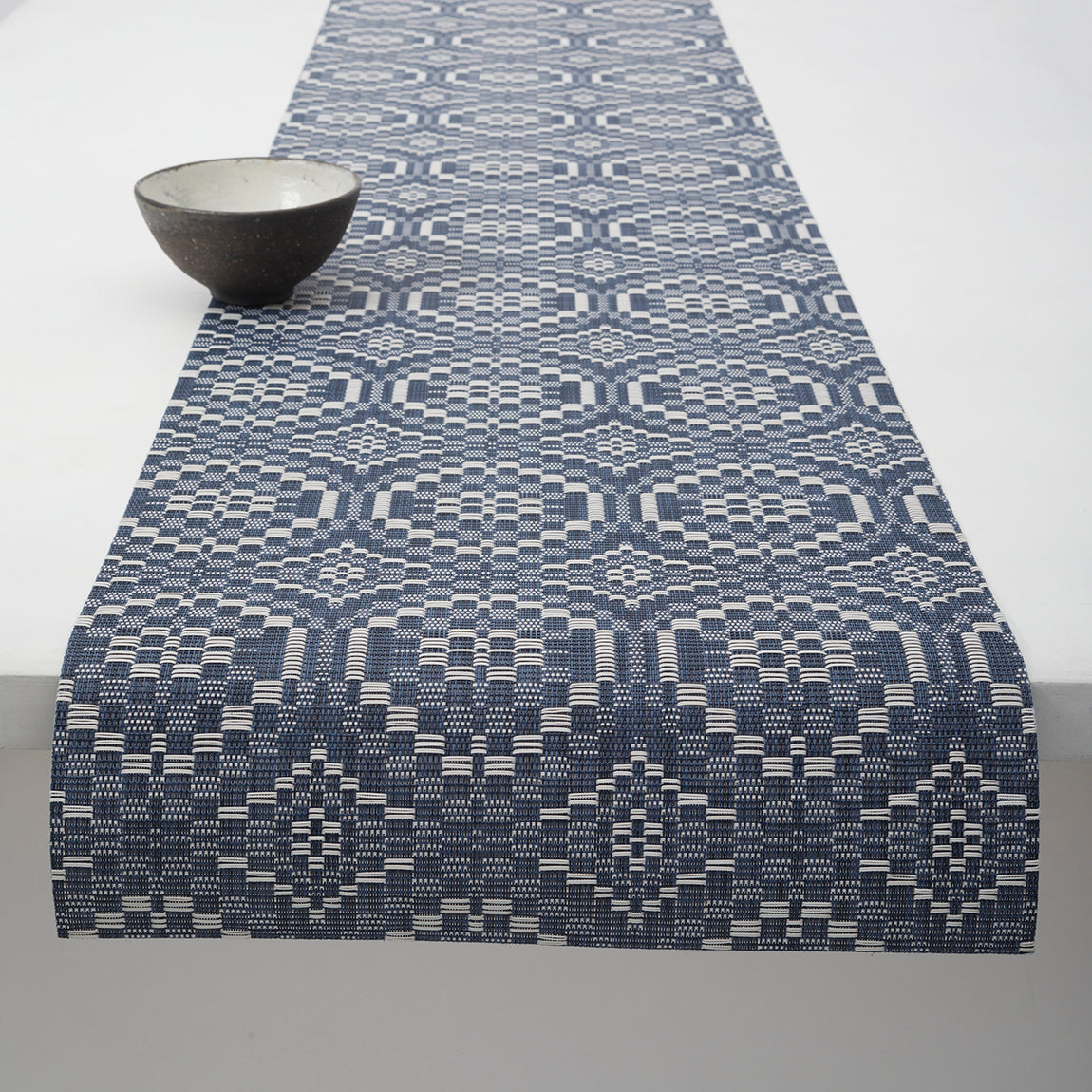 Overshot Table Runners - Denim View 1