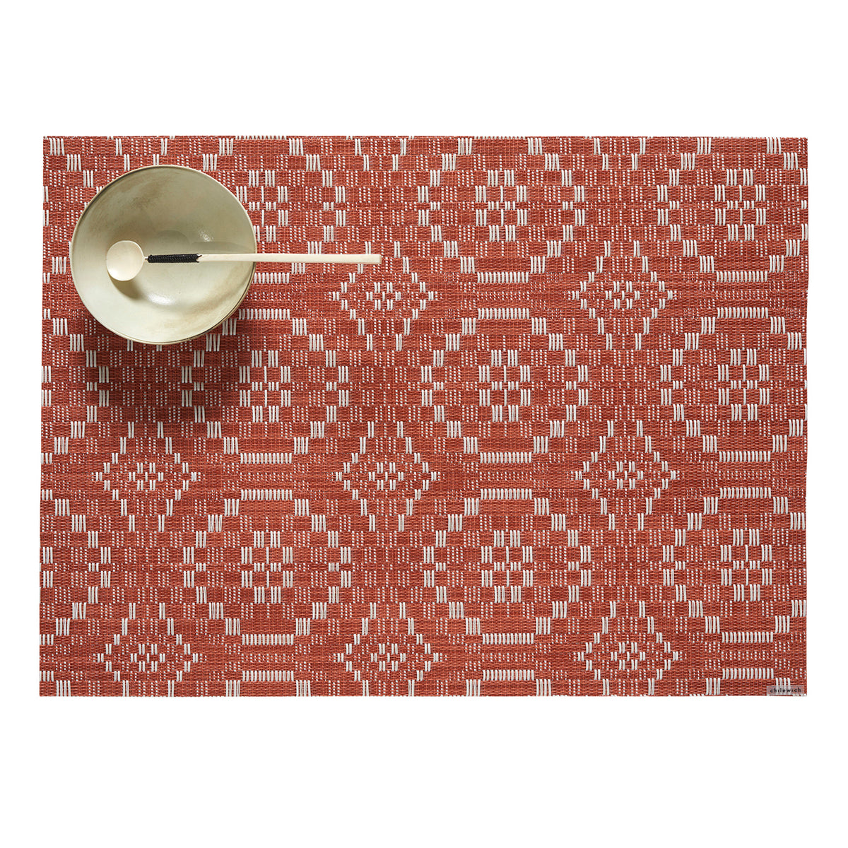 Overshot Placemats - Paprika With Prop