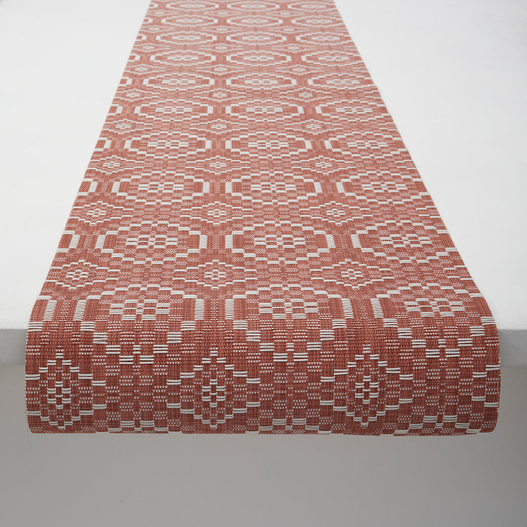 Overshot Table Runners - Paprika With Prop