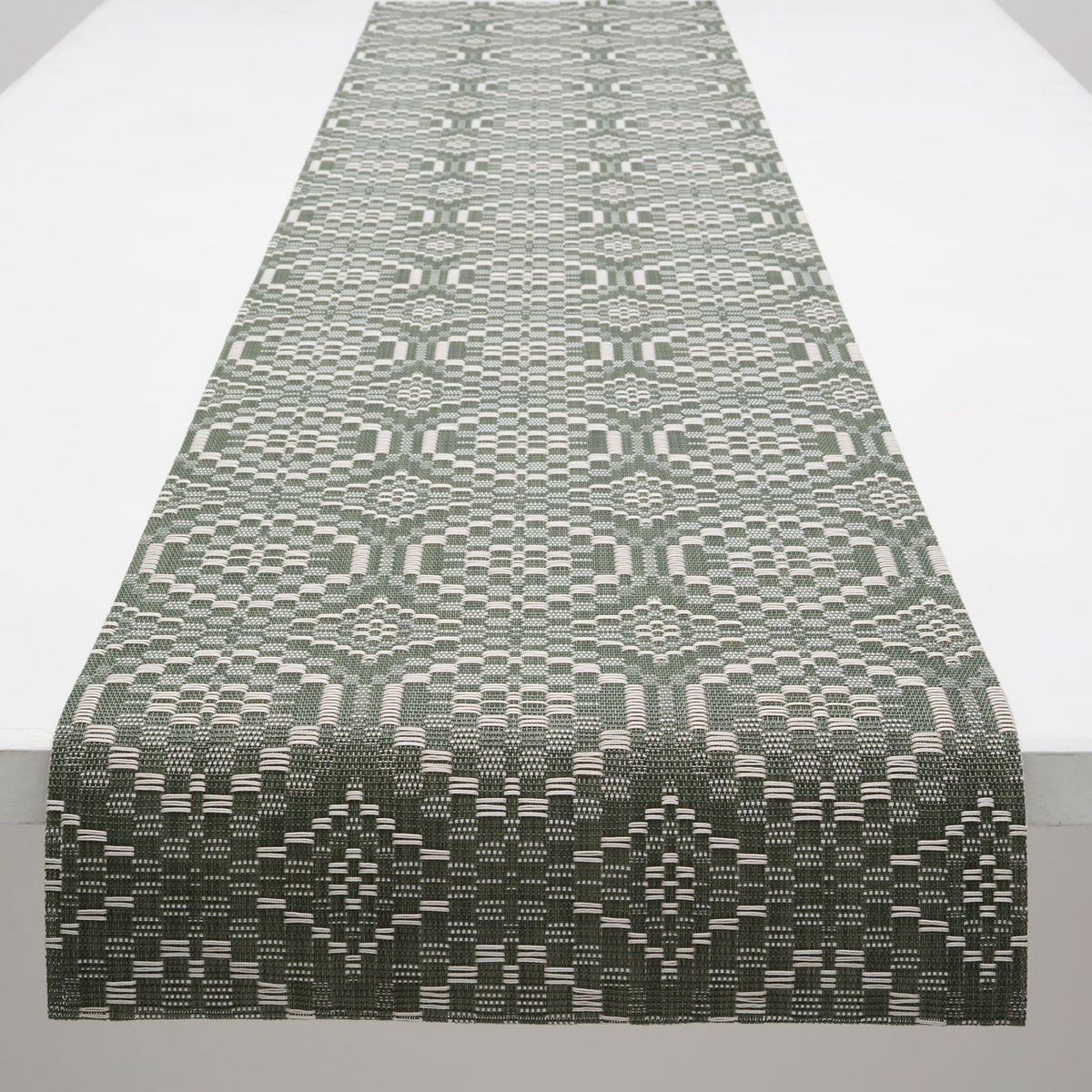 Detail image of Chilewich woven material showcasing texture, color, and pattern of the terrastrand yarn weave.