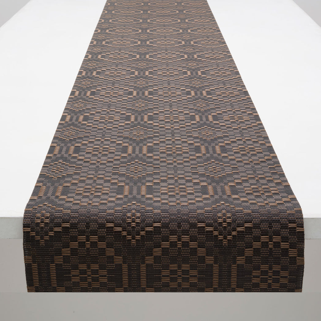 Detail image of Chilewich woven material showcasing texture, color, and pattern of the terrastrand yarn weave.