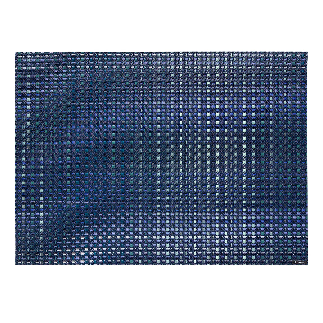 Ocean Placemats in Muted Midtone Blue Green Base with White, Lavender and Cool Green Accents