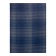 Ocean Woven Floor Mat in Dark Navy Blue with Shades of Vivid Blue and Blue Green