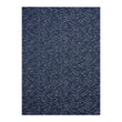 Indigo Woven Floor Mat in Dark Navy Blue Base with White, Lavender and Cool Green Accents