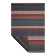 Chilewich striped woven mat with textured terrastrand yarn surface, featuring modern linear design and durable finish.