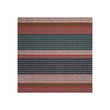 Chilewich striped woven mat with textured terrastrand yarn surface, featuring modern linear design and durable finish.