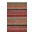 Rectangle Shag Mats in Mix of Red, Orange, Light Neutral Beige and Greige