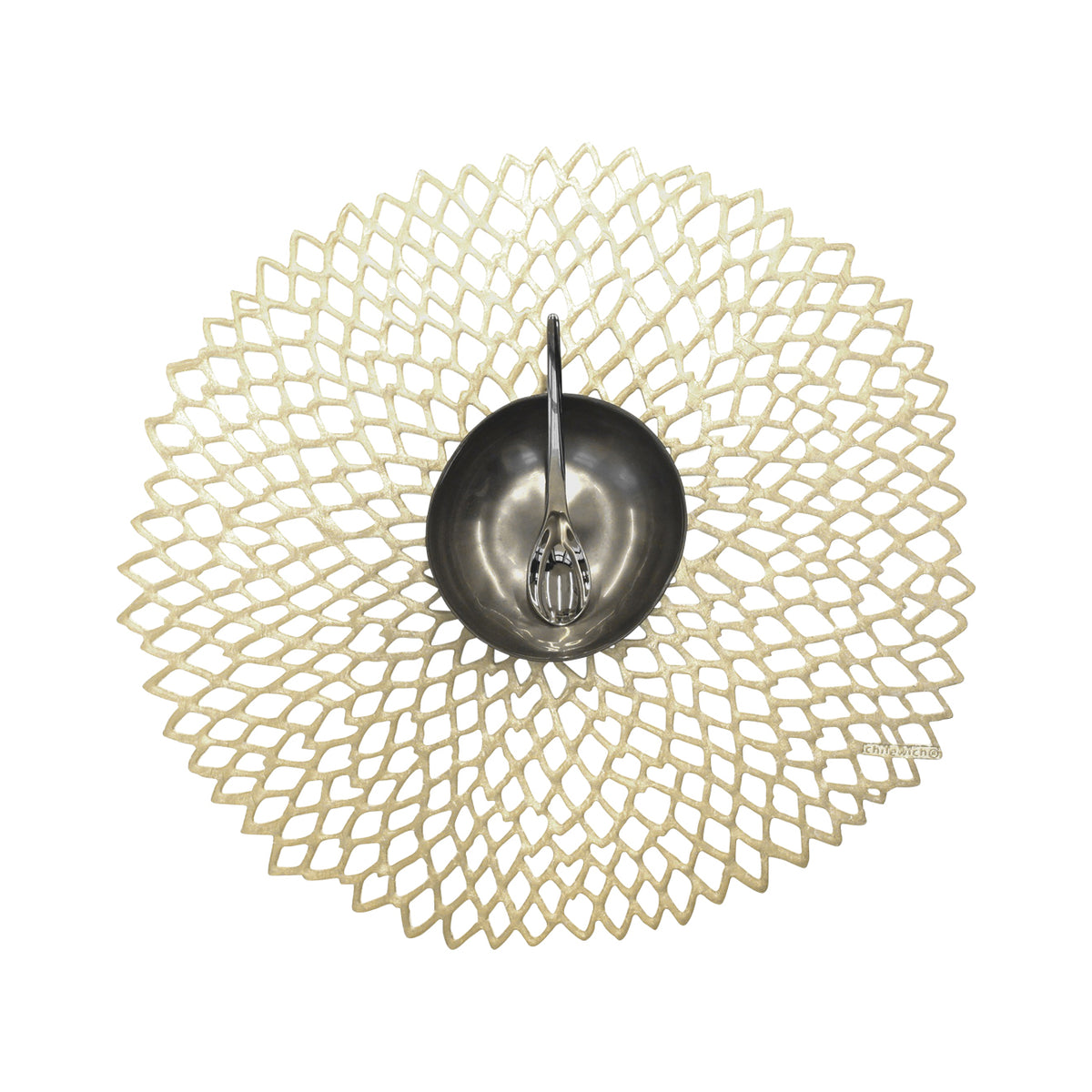 14.25'' x 15.25'' Placemats in Muted Metallic Gold