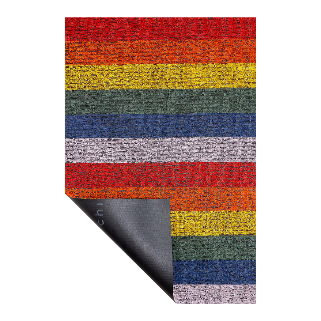 Pride Stripe Shag Mats - Multi Corner