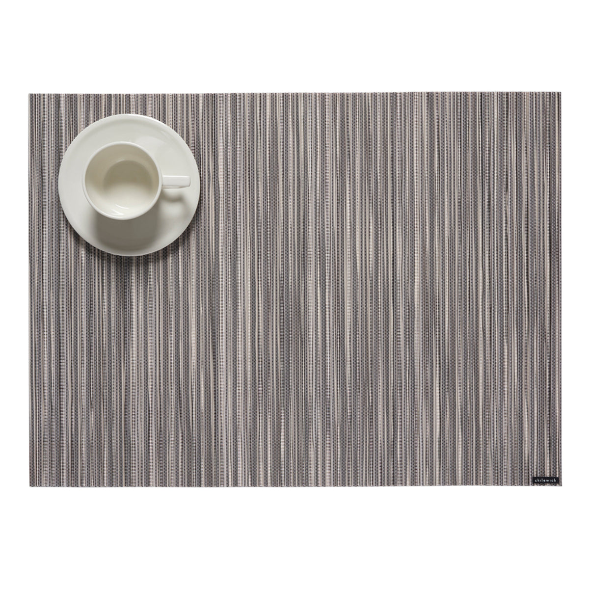 Rib Weave Placemats - Pearl With Prop