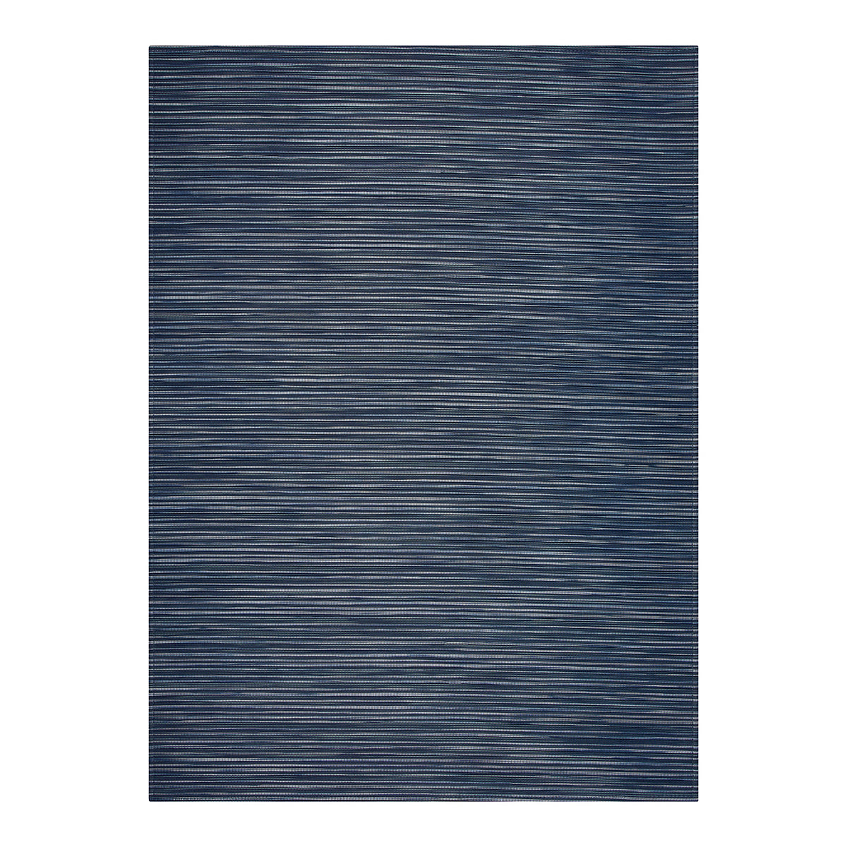 Indigo Woven Floor Mat in Dark Navy With Subtle Light Blue and White Accents