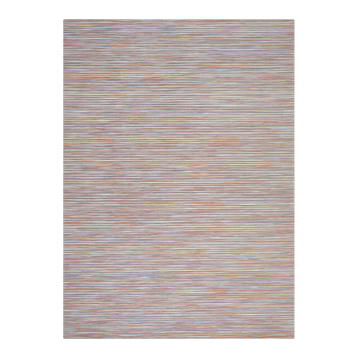 Spice Woven Floor Mat in Multicolor With Orange, Lavender, Green and Metallic White