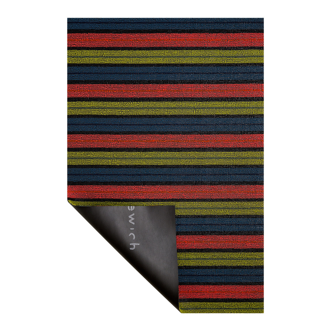 Ribbon Stripe Shag Mats - Limelight