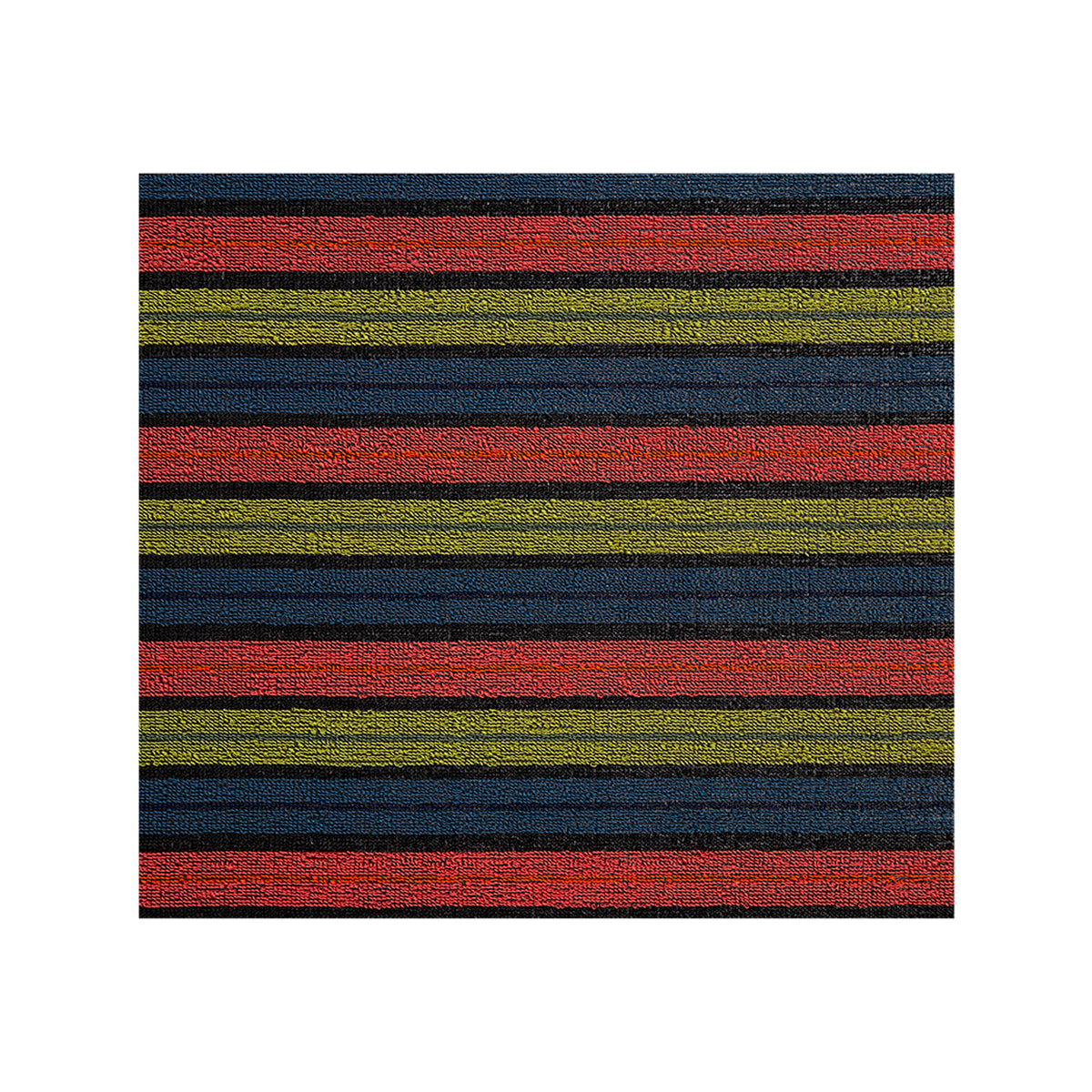 Limelight Shag Mat in Mix of Warm Pink, Yellow Green, Midtone Blue and Black
