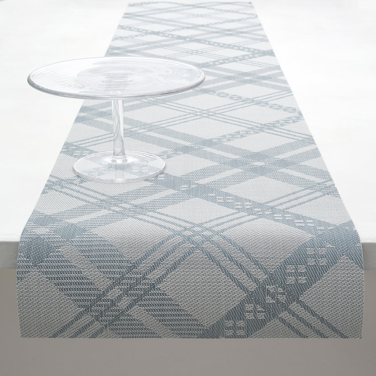 14'' x 72'' Table Runners in Muted Light Blue with Light Neutral Beige