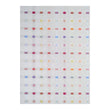 Multi Woven Floor Mat in Light Neutral Base with Vivid Oranges, Pinks, Blues and Greens