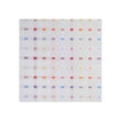 Square Woven Floor Mat in Light Neutral Base with Vivid Oranges, Pinks, Blues and Greens
