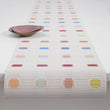 14'' x 72'' Table Runners in Light Neutral Base with Vivid Oranges, Pinks, Blues and Greens