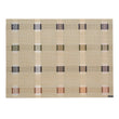 Wheat Placemats in Midtone Warm Beige Base with Black, Dark Green, Light Pink, Golden Brown and White