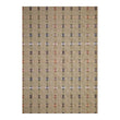 Wheat Woven Floor Mat in Midtone Warm Beige Base with Black, Dark Green, Light Pink, Golden Brown and White