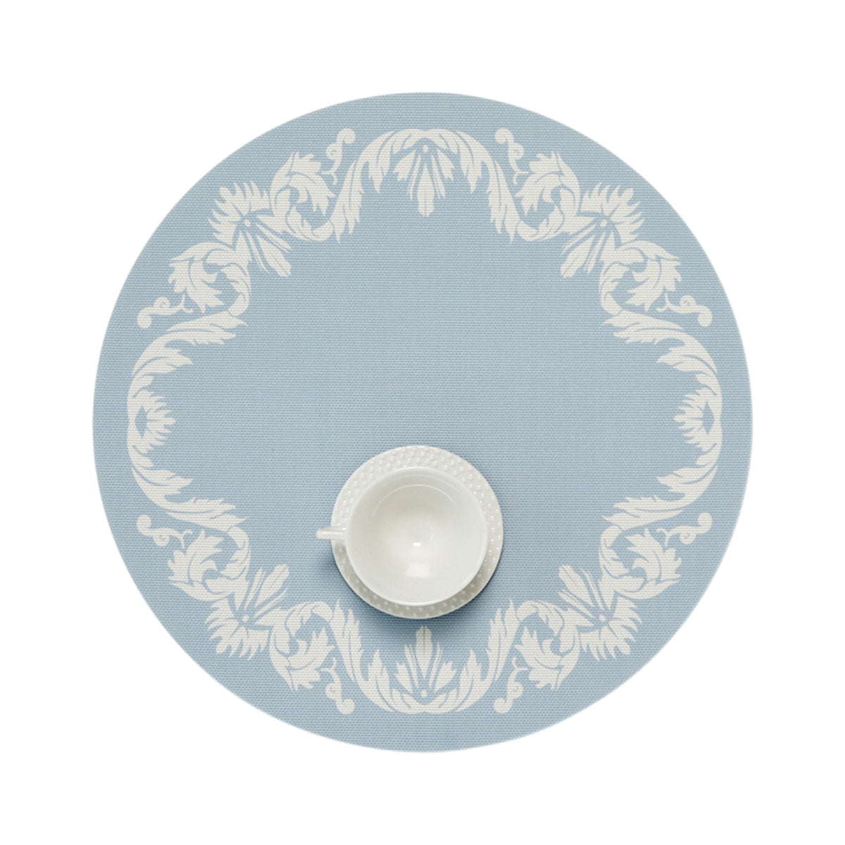 Sea Placemats in Muted Light Blue with White