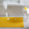Detail image of Chilewich woven material showcasing texture, color, and pattern of the terrastrand yarn weave.