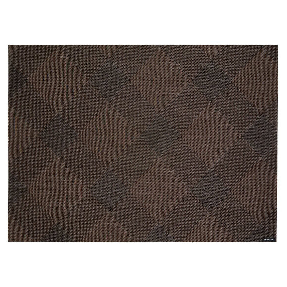 Diagonal Plaid Placemats - Deep Brown