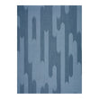 Bluestone Woven Floor Mat in Muted Light Blue with Midtone Blue Grey