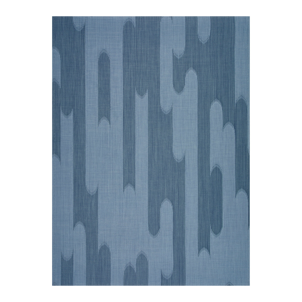 Bluestone Woven Floor Mat in Muted Light Blue with Midtone Blue Grey