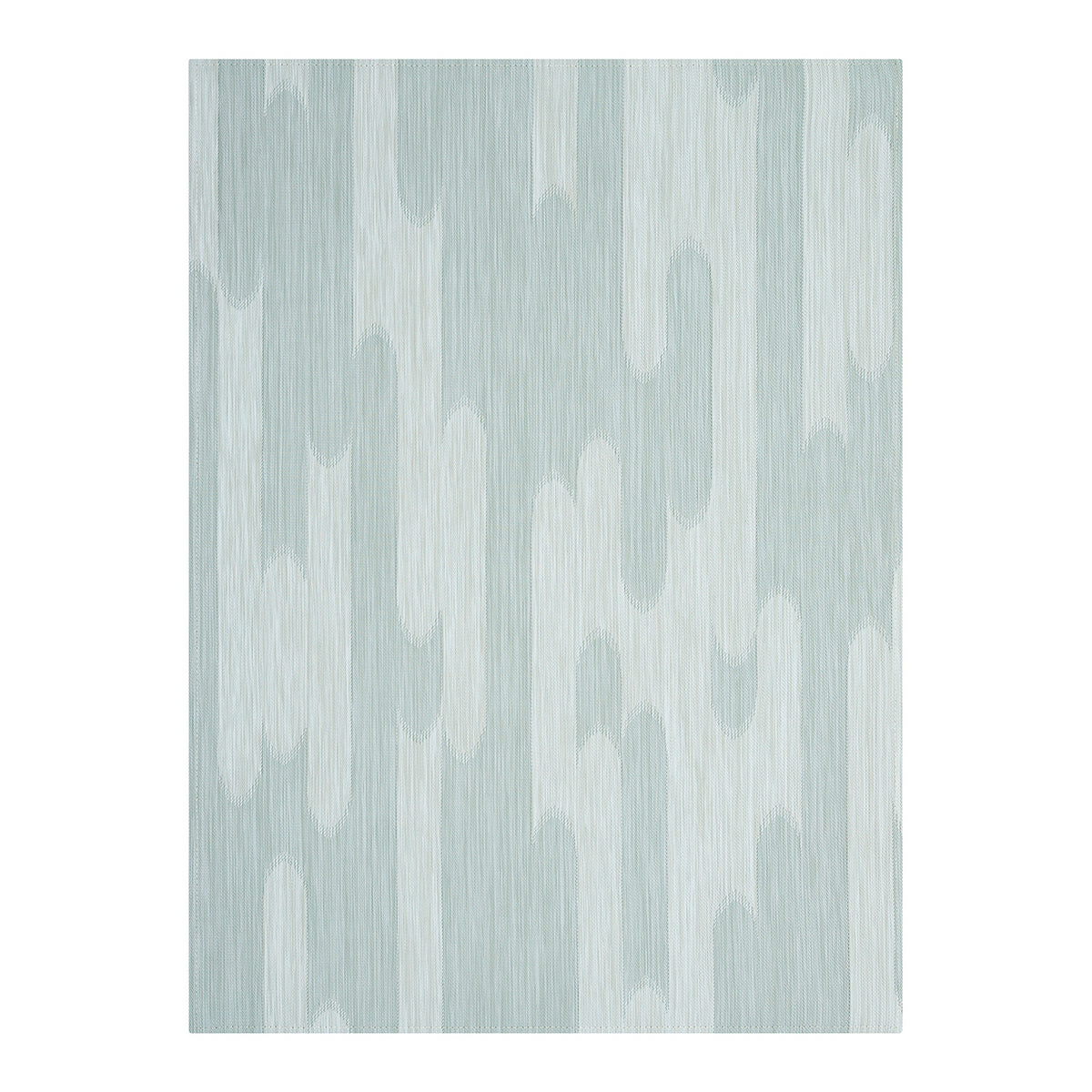 Spearmint Woven Floor Mat in Muted Light Blue Green with Light Neutral Beige