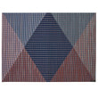 Twilight Placemats in Dark Navy Blue with Warm Pinks, Light Blue and Light Blue Green