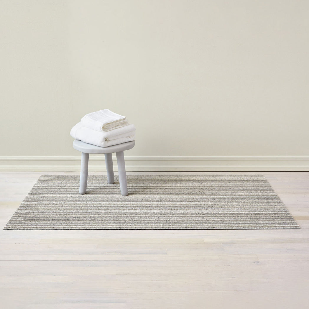 Skinny Stripe Shag Mats - Birch Utility Mat