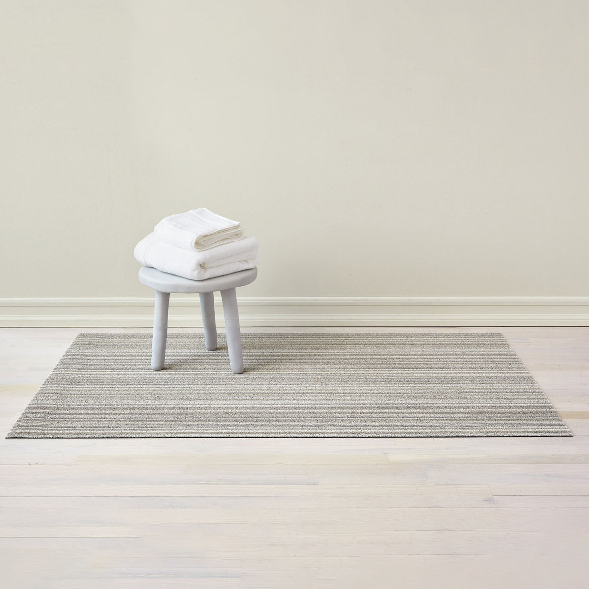Skinny Stripe Shag Mats - Birch Utility Mat
