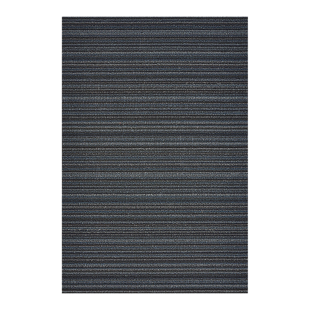 Rectangle Shag Mats in Mix Midtone Blues, Silver and Dark Grey Tones