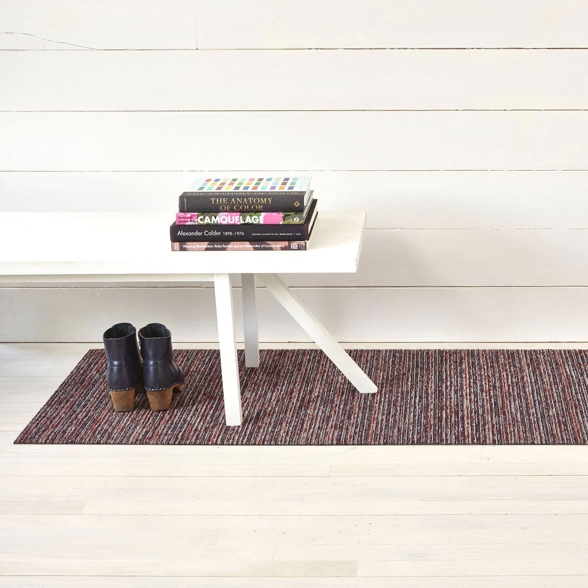 Skinny Stripe Shag Mats - Mulberry Runner