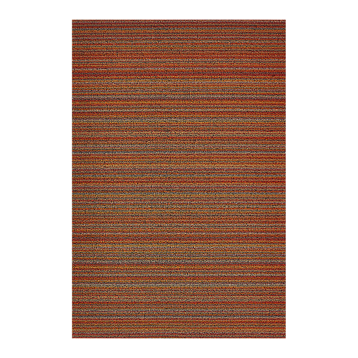 Rectangle Shag Mats in Mix of Vivid Orange and Silver Tones