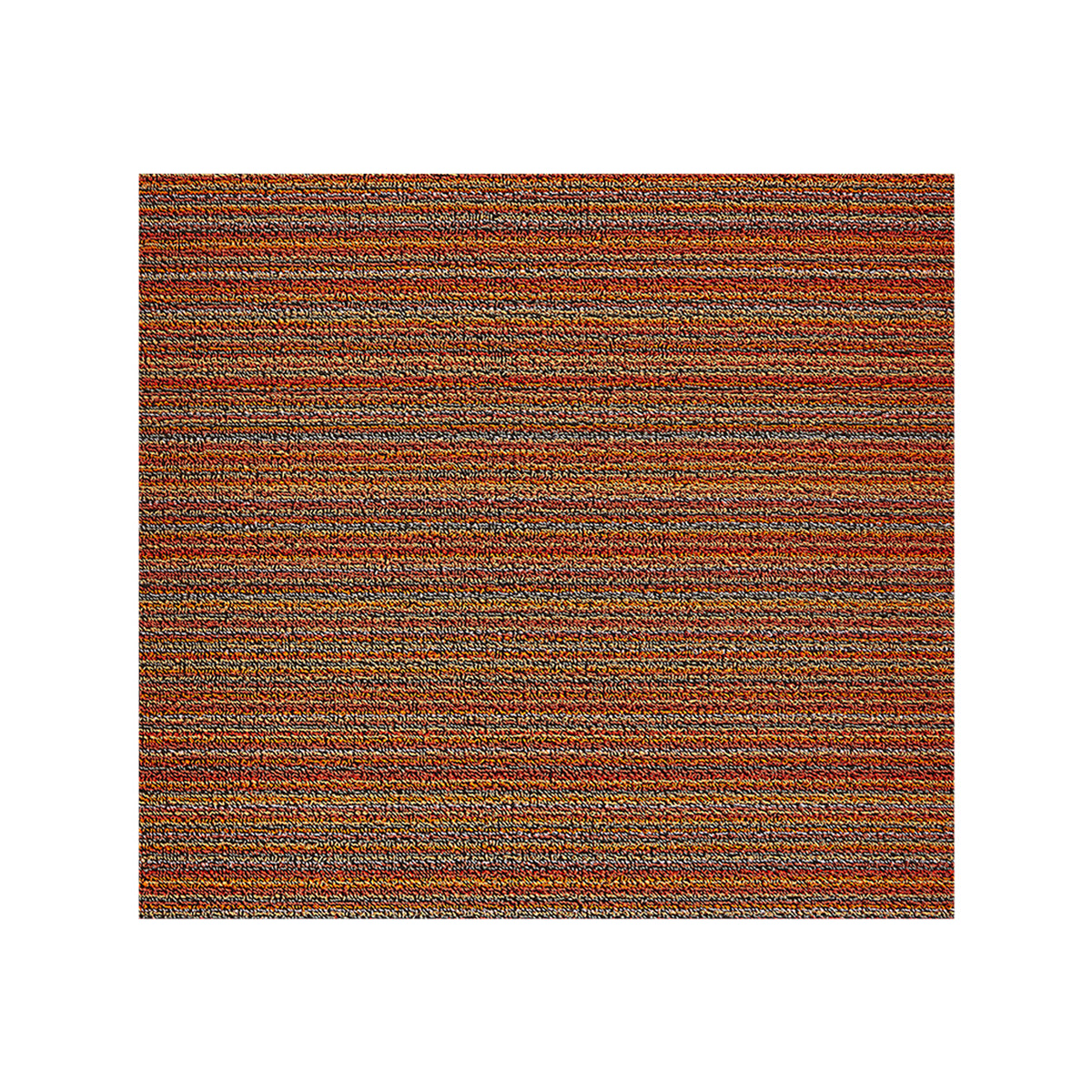 Orange Shag Mat in Mix of Vivid Orange and Silver Tones
