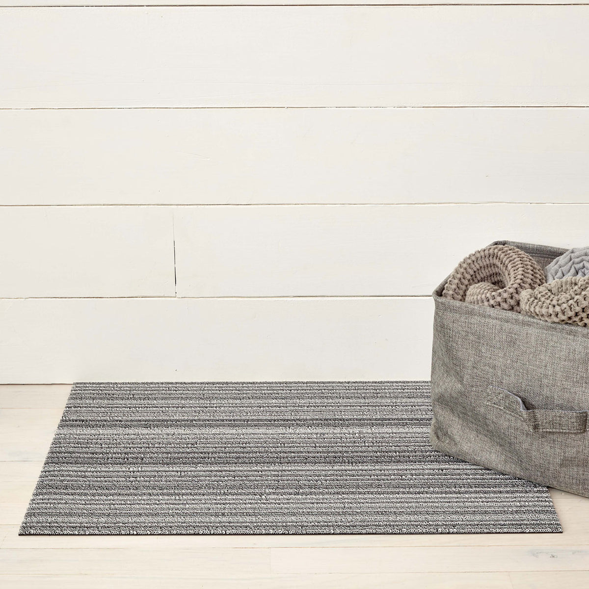 Skinny Stripe Shag Mats - Shadow Doormat